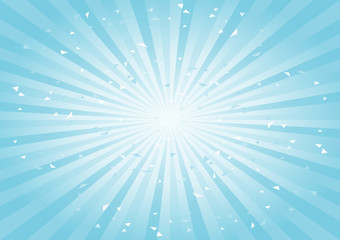 Scratched Abstract background. Soft light Blue Cyan rays background. Horizontal. Vector - obrazy, fototapety, plakaty