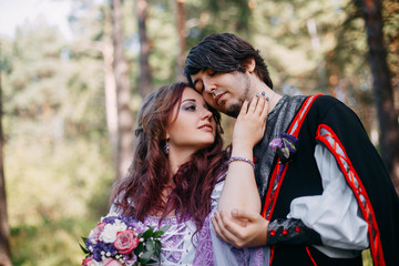Fototapeta premium Fairy tale wedding fairies and magicians