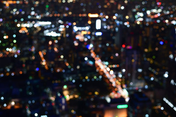 Fototapeta na wymiar city night lights abstract background