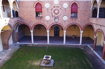 Courtyard of Casa Romei, Ferrara, Italy