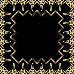Abstract floral golden pattern