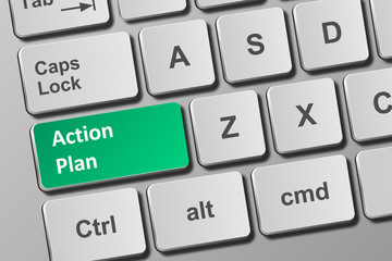 Keyboard with action plan button
