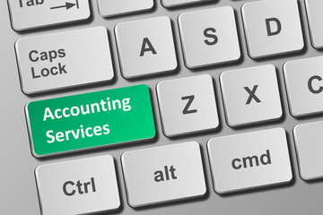 Keyboard with accounting services button