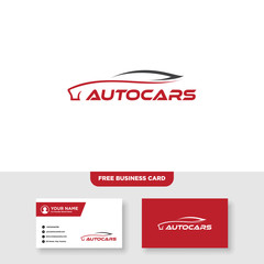 Automotive Logo, Free Business Card - Vector