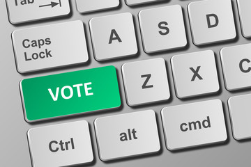 Keyboard with vote button