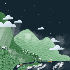 Rain in the mountains