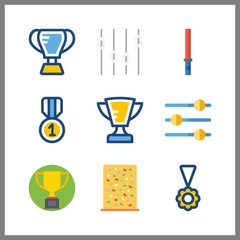 9 challenge icon. Vector illustration challenge set. levels and climb icons for challenge works