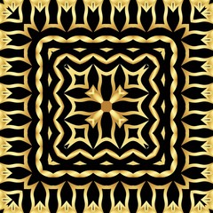 Abstract golden floral pattern