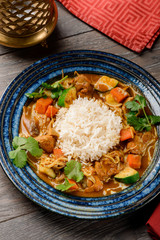 Plate of chicken curry