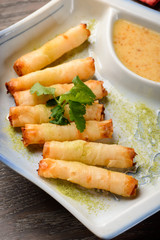 Set of spring rolls