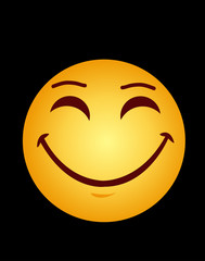 Modern yellow laughing happy smile