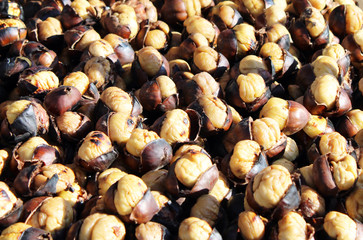 Roasted chestnuts snack food