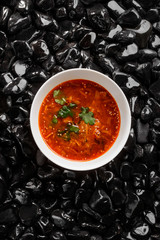 Bowl of Chinese spicy soup