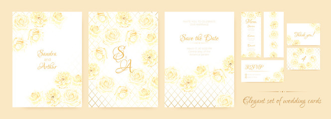 Fototapeta premium Big Collection of Wedding Cards.