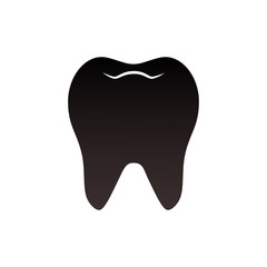 Tooth vector icon isolated on white background.
