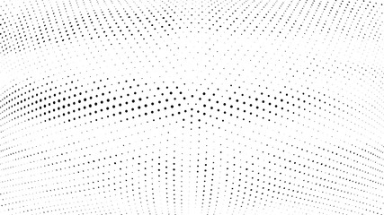 Naklejka premium Halftone gradient pattern. Abstract halftone dots background. Monochrome dots pattern. Grunge radial texture. Pop Art, Comic small dots. Design for presentation, business cards, report, flyer, cover
