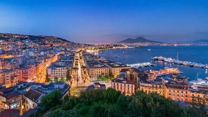 Poster Im Rahmen Panorama von Neapel und Vesuv © Pixelshop
