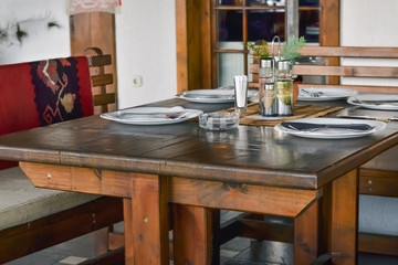 Restaurant in rustic style