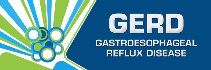 GERD - Gastroesophageal Reflux Disease Green Blue Element Left 17009