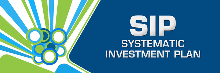 SIP - Systematic Investment Plan Green Blue Element Left 17009