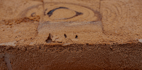 Chocolate ice cream briquette.