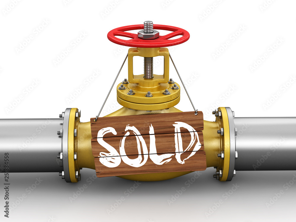 Poster pipeline with sold. image with clipping path