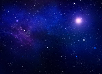 deep space, abstract blue background