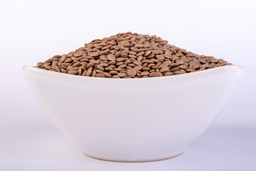 lentils in the dish