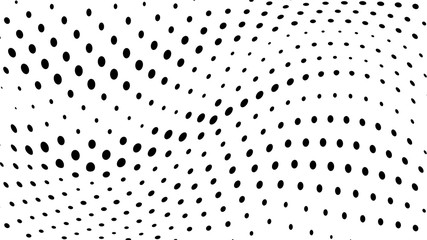 Halftone gradient pattern. Abstract halftone dots background. Monochrome dots pattern. Grunge wave texture. Pop Art Comic small dots. Radial twisted dots. Design for presentation, report, flyer, cover