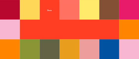 2019 Fiesta color palette, fashionable colors, abstract pattern