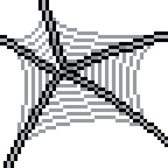 Fototapeta premium vector pixel art spider web
