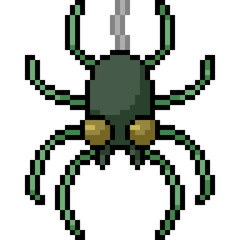 Obraz premium vector pixel art spider