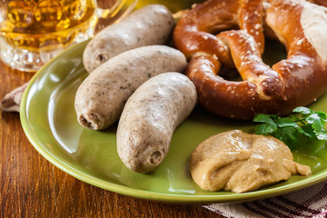 Bavarian breakfast with white sausage