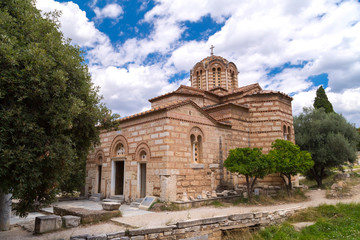 Fototapeta na wymiar Church of Holy Apostles and the Temple of Hephaestus