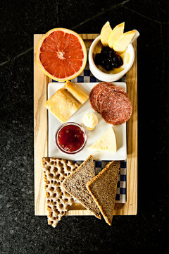 Snack Spread on a Cuttingboard