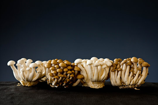 Close up mushrooms on table