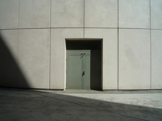 closed door in a modern building