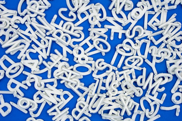White Plastic Letters