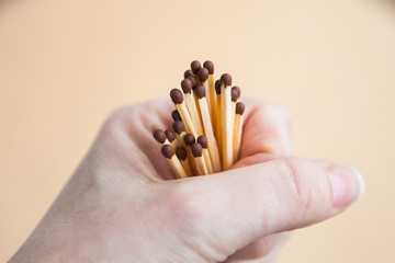 Matches in the hand