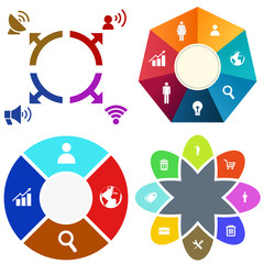 Business infographics. Set of pie chart