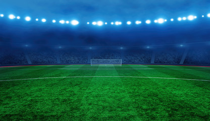 Fototapeta na wymiar soccer stadium with illumination