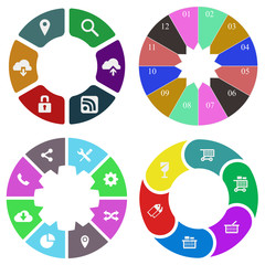 Business infographics. Set of pie chart