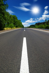 Fototapeta premium Asphalt car road