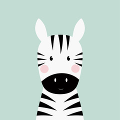 zebra head card