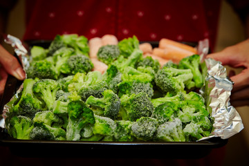 broccoli and salad