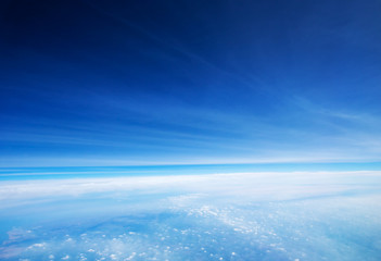 Clouds, a view from airplane window