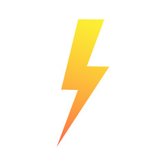 Flash icon, energy power vector isoluted on the white background