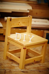 Word DIY at woodworking workshop