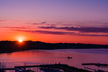 江の島から見た日の出