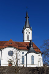 Fototapeta na wymiar Kirche in Koblach (Vorarlberg)